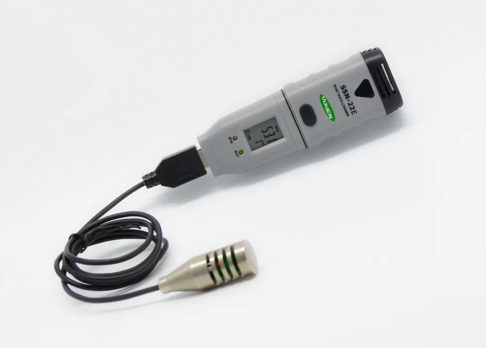 SSN22E External Probe Digital LCD Display USB Temperature Humitity