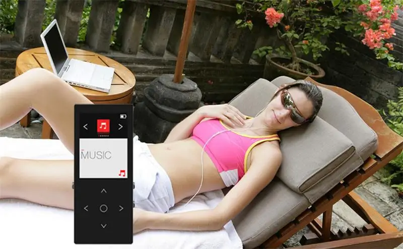 Bluetooth4.2 jogador mp4 16 gb botão de toque de alta fidelidade leitor de música com 1.8 tela de alto falante embutido mp4 player de áudio