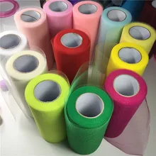 50colors 1pc 22mX15cm Wedding Table Runner Decoration Yarn Roll Crystal Tulle Organza Sheer Gauze Element wedding favors