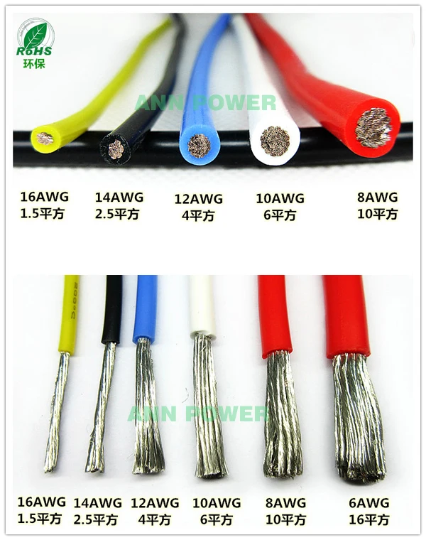 16AWG силиконовый провод 16 AWG 16# Силикагель провода Проводник 252/0. 08 AWG16 высокая температура луженая медь кабель