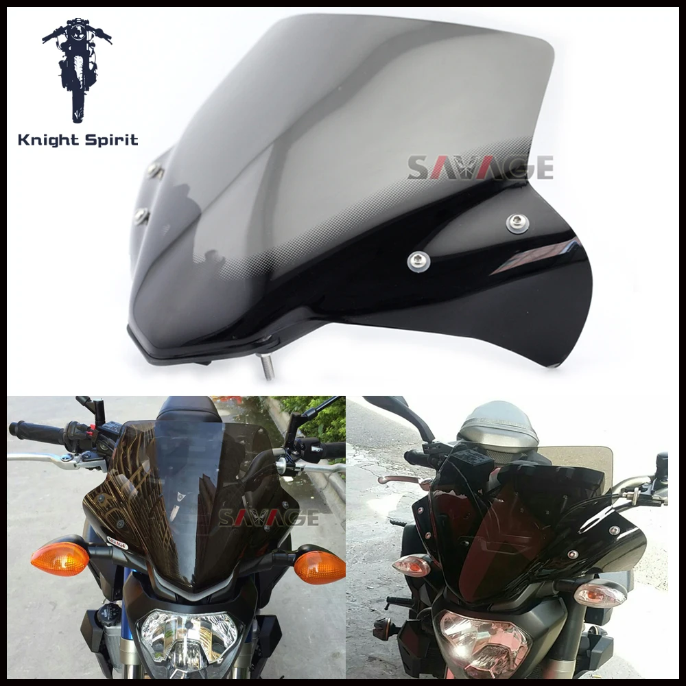 

28*38cm Windshield Pare-brise For YAMAHA MT-07 MT07 FZ-07 FZ07 2014 15 16 2017 Motorcycle Accessories Windscreen Wind Deflectors