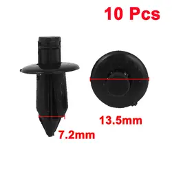 Посадочный диаметр отверстия 7.2 мм черного пластика заклепки тип кузова обшивка фиксаторы 10 шт. скидка 50