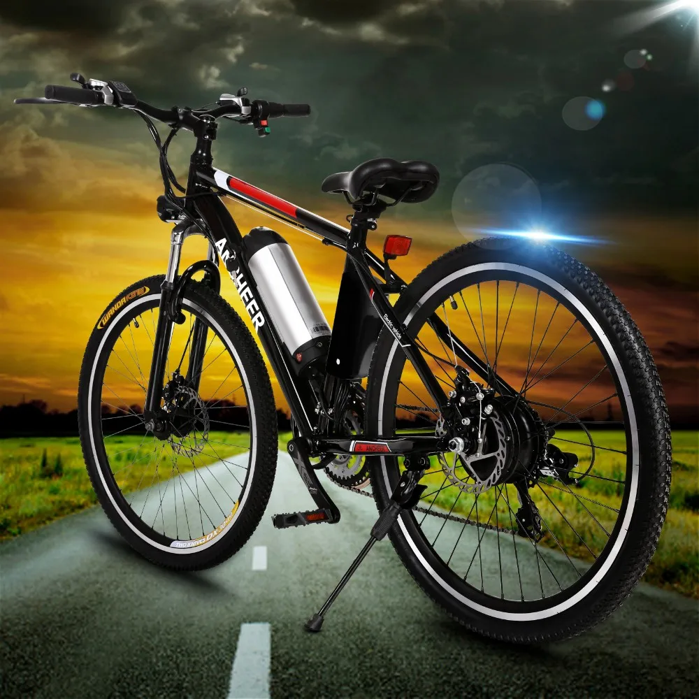 Discount 26 " 250W Electric Bike Aluminum EBike 21 Speed Mountain Bike City Road Electric Power Bicycle Disc brake Bicicleta 2