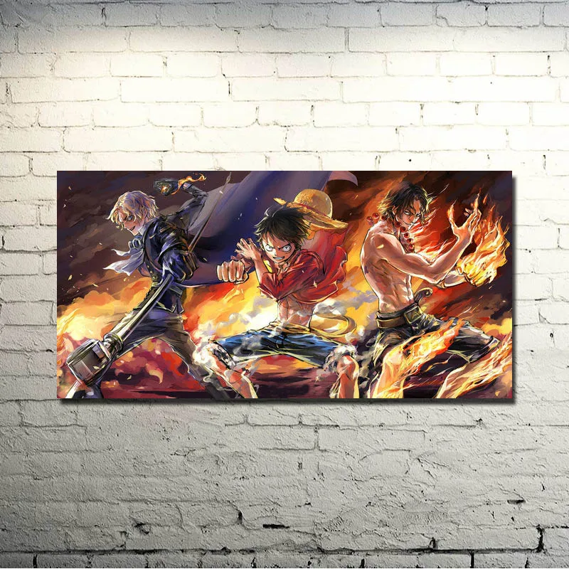 One Piece Strong World персонажи искусства шелковая ткань плакат печать 13x26 24x48 дюймов