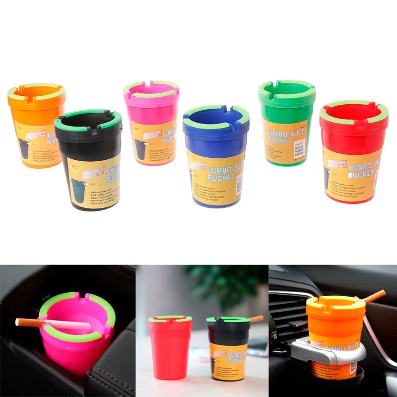 

Fluorescent Creative PP Car Ashtray Living Room Office Bathroom Desk Ashtrays Ash storage tray Box Ash Organizer Storage Trays