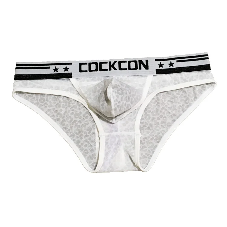 

2018 Underpants Men's briefs Low-waist Sexy Lace Leak Men Gunshot Clutch Ice silk Men's underwear Open briefs men jockstrap