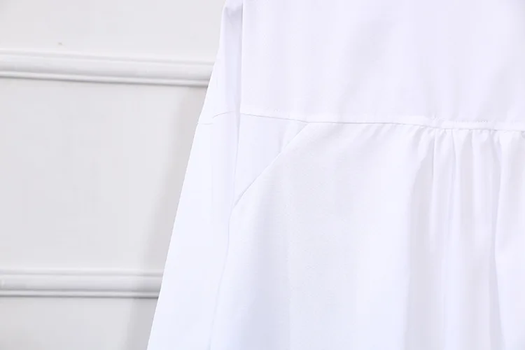 Ubetoku весна женская шифоновая блуза для женщин длинная рубашка звезды Вышивка Топы 4XL Плюс Размер Повседневная Женская офисная одежда