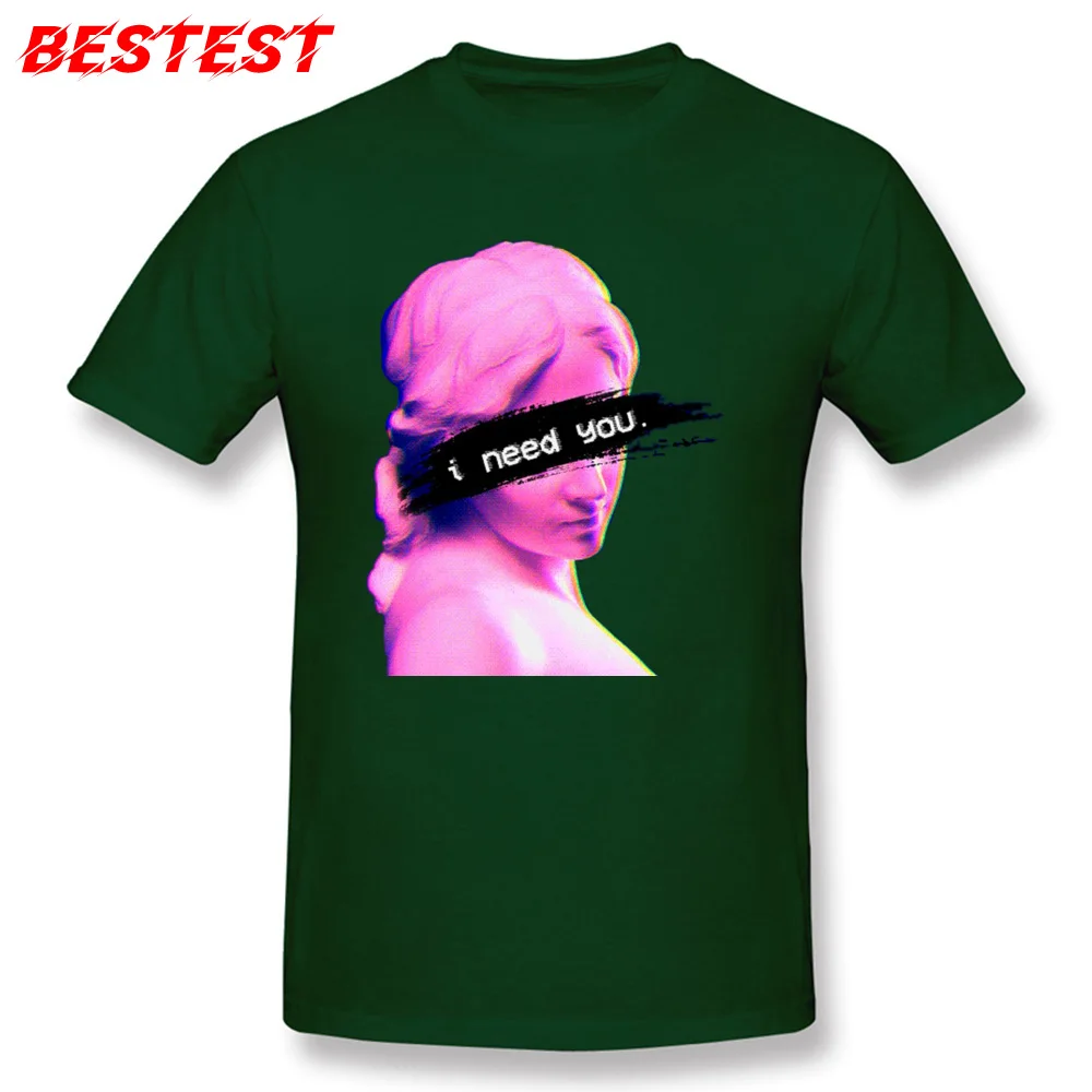 Tops Shirt Tee-Shirts I Need You0818YY NEW YEAR DAY Short Sleeve Pure Cotton Round Neck Student Top T-shirts Customized Designer I Need You0818YY dark