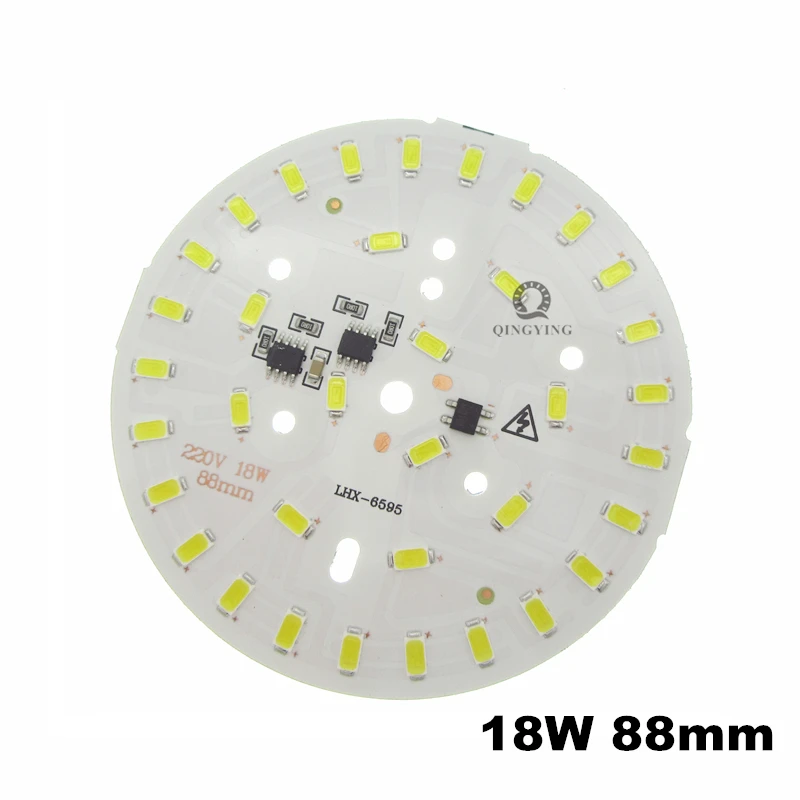 20 шт. 220 В SMD 5730 Светодиодная печатная плата с регулируемой яркостью 3 Вт 5 Вт 7 Вт 10 Вт 12 Вт 15 Вт 18 Вт 24 Вт интегрированная интеллектуальная Интегральная панель ic, белая, теплая, белая