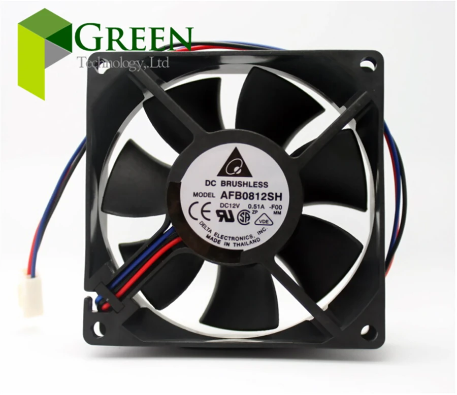 

5PCS Original 8025 80MM 8cm 80*80*25mm violent fan Cooling fan 12V 0.51A TELTA AFB0812SH-FOO with 3pin