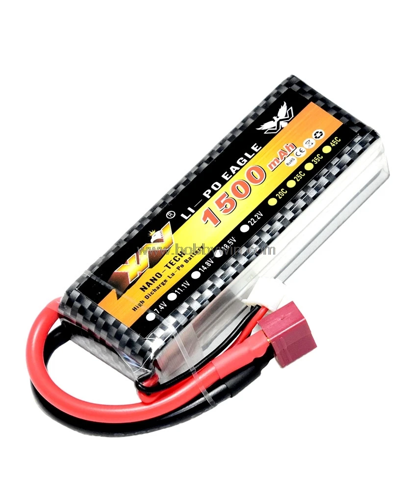 11.1V/3S 1500mAh 30C LiPO Battery T plug for RC model plane helicopter