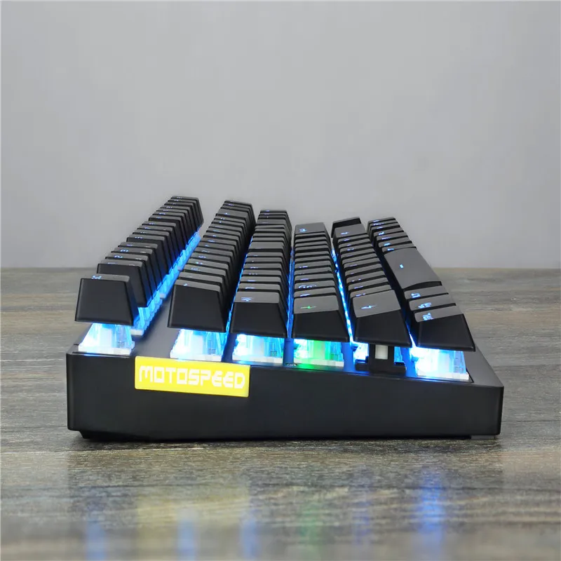 MOTOSPEED GK82 портативная 2,4G проводная/Беспроводная механическая клавиатура с двойным режимом 87 клавиш RGB подсветка игровая синяя/красная переключатель PC Gamer