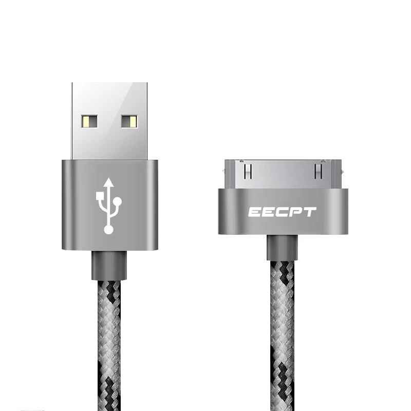 EECPT 30 Pin USB кабель для iPhone 4S 4 3GS iPad 1 2 3 iPod Nano iTouch зарядный кабель провод для быстрого заряда данных Телефонный Шнур адаптер - Цвет: Colorful Gray