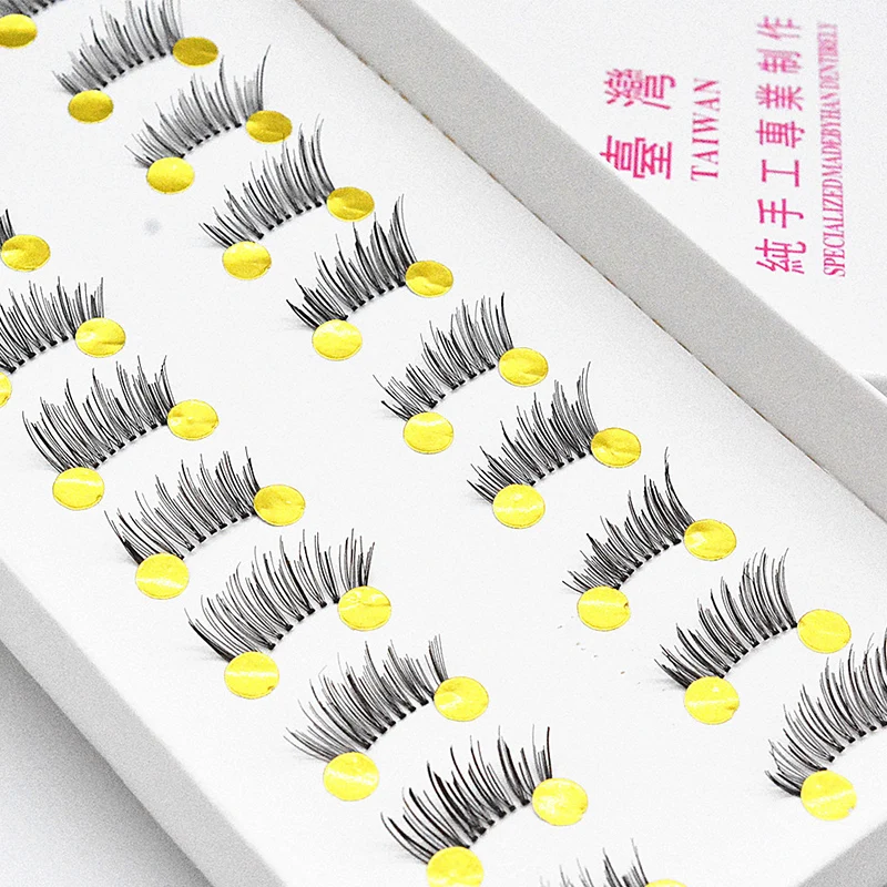 

ICYCHEER 10 Pairs Mini Corner Half Extension Winged False Eyelashes Natural Eye Lashes Handmade Eyelash Extension Supplies