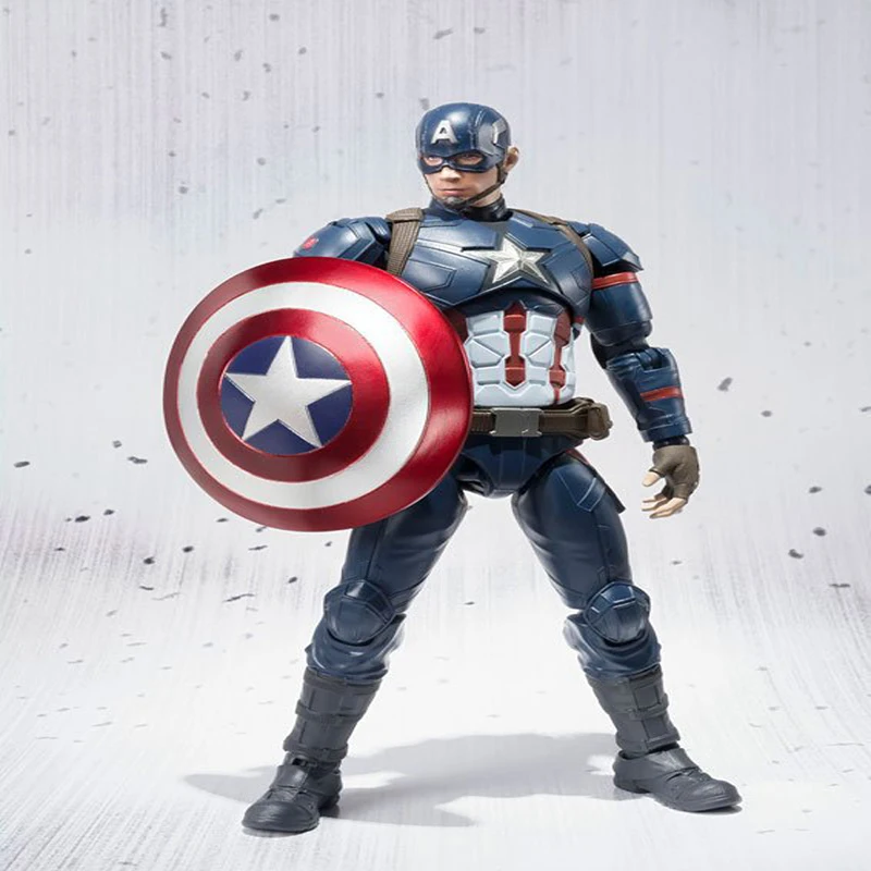 15 см SHFiguarts Мстители Капитан Америка фигурка гражданская война Стив ПВХ Фигурки