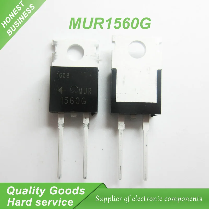 

10pcs/lot 15A600V fast recovery diode U1560 MUR1560 MUR1560G TO-220 new original