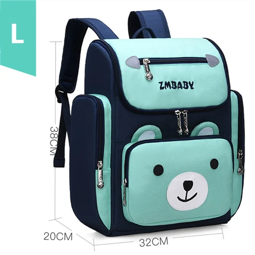 Школьные рюкзаки для девочек, детские школьные сумки, ортопедический рюкзак с кроликом, Детская сумка для девочек, детский Ранец, школьный ранец, Mochila - Цвет: L green