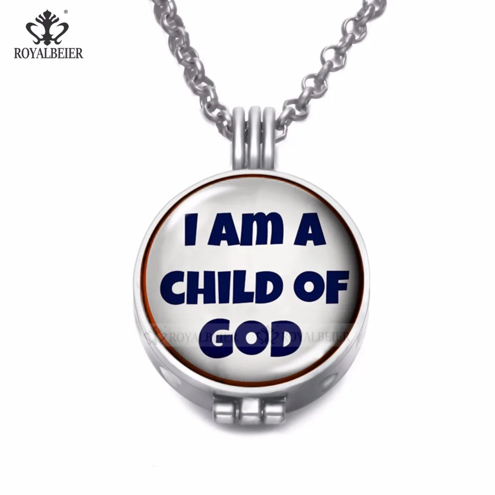 

RoyalBeier Child Joy Theme Perfume Aroma Essential Oil Diffusion Pendant Necklace 25mm Glass Charm Chain 80cm DZ1842