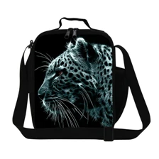 Leopard animal horsedinosaur lunch bags cool kids picnic thermal lunchbox children dragon insulated lunch box best gift _7