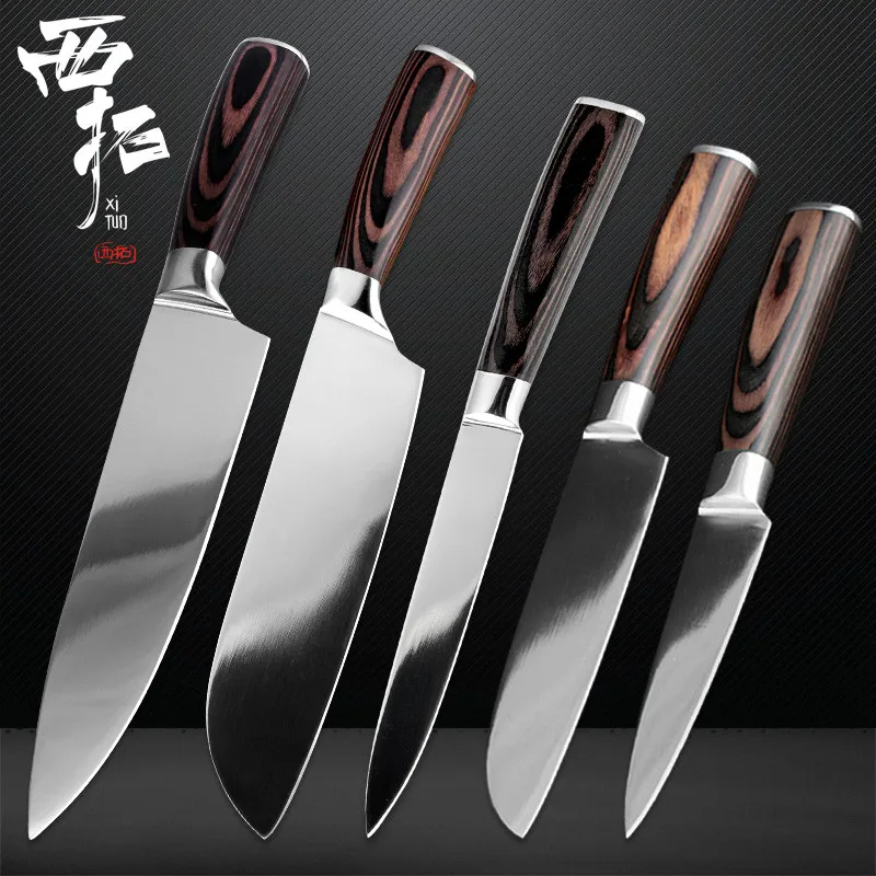 XITUO нож шеф-повара для резки мяса лосося мелкими ломтиками овощей фруктов santoku Практичный Нож острые кухонные инструменты из нержавеющей стали