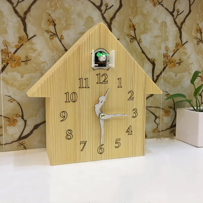 Creative Wooden Cuckoo Clock Living Room Wall Bird Alarm Children's Pendant Christmas New Year Decor | Дом и сад