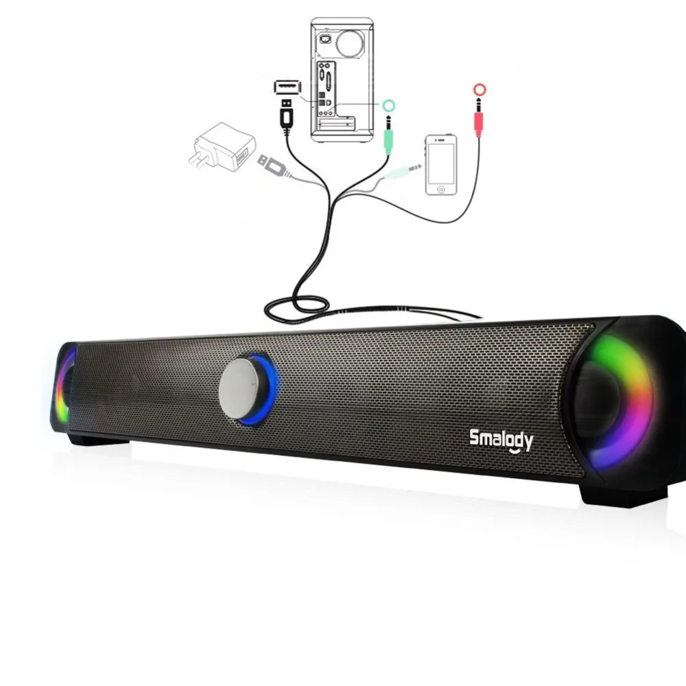 Smalody мультимедиа динамик Саундбар HIFI резонирующий корпус сабвуфера 10 Вт 2 0 стерео