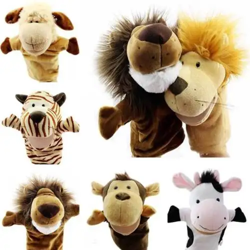 

Baby Boys Girls Toys Cartoon Animals Wildlife Pattern Hand Glove Puppet Plush Puppets Kids Role Play Toys