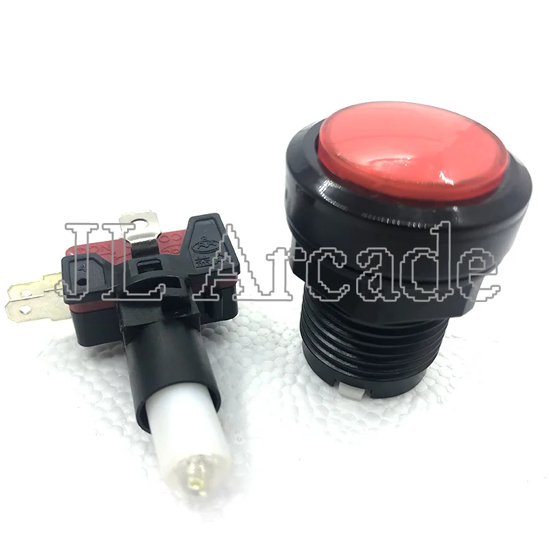 

32mm black edge small round Arcade Game LED illuminated push button with microswitch for Arcade Control Panel Bundle Kit