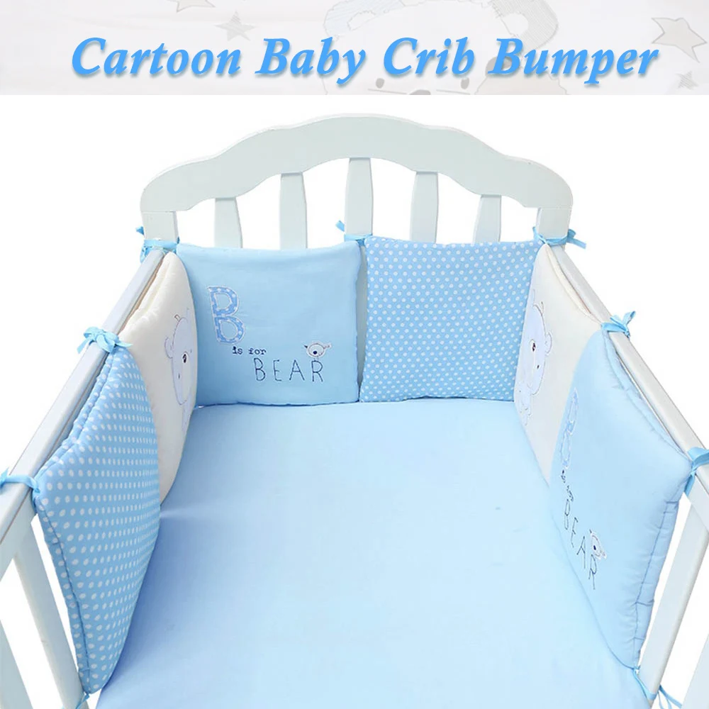 6 шт./компл. Детская кровать бампер Удобные мультфильм печати бамперы кровать детская кроватка бампер новорожденных защита для кроватки