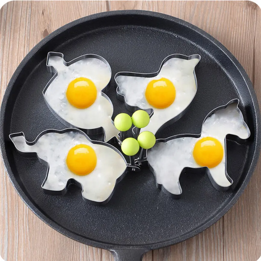 

Stainless Steel Fried Egg Shaper Love Meal DIY Pancake Mould Mold Kitchen Cooking Tools Silver