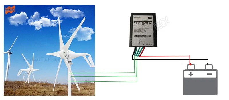 Gerador para Turbina Pequeno para Uso Resistente a 12v Eólica Doméstico Aprovação 24v 400w ce - Cheap Geradores de energia alternativa