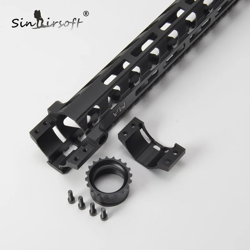 Плавающая рельсовая система 12 ''M Lok отверстие ультра легкий Handguard Страйкбол M4 AEG с бочкой гайка аксессуары для охоты