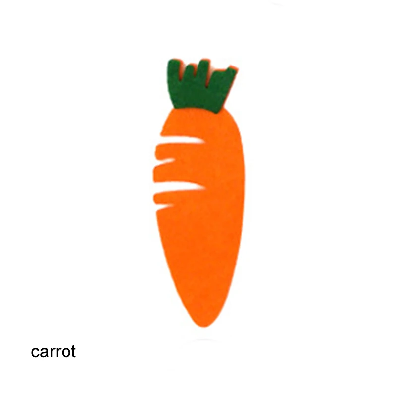 Оборудование для овощей, сделай сам, войлок, 5 шт, смешанный дизайн, рукоделие, шитье, нетканые Аппликации, войлок - Цвет: carrot