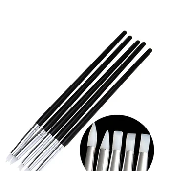 

5pcs/set Silicone Rubber Shapers Polymer Clay Sculpting Modelling Tools Multi Function Pen for DIY Art Tools Supply White