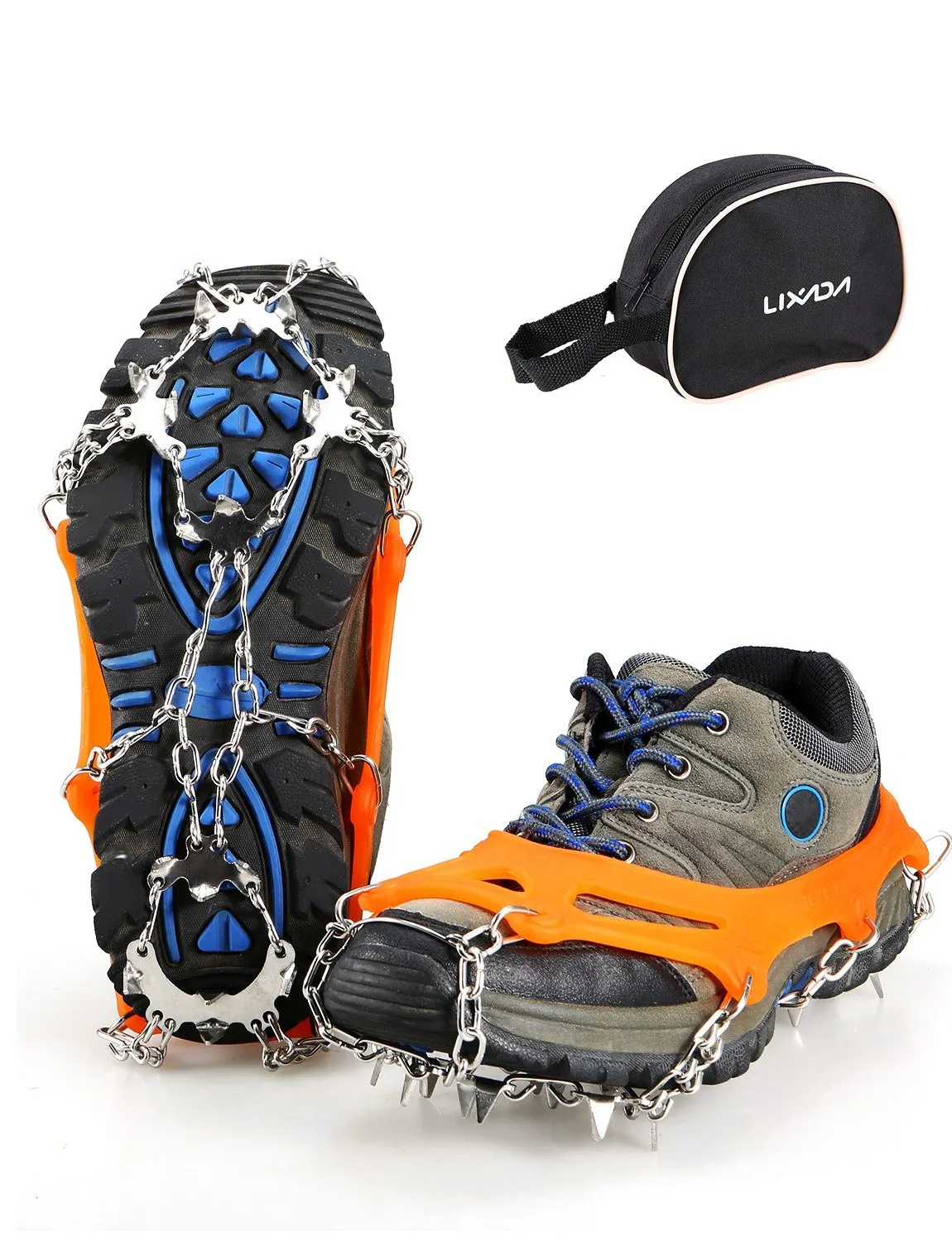 10PCS//Pack Anti Slip Snow Ice Grips Stud Crampon Spikes Durable Grips Grippers Crampon Cleats Replacement Accessories for Winter Outdoor Hiking
