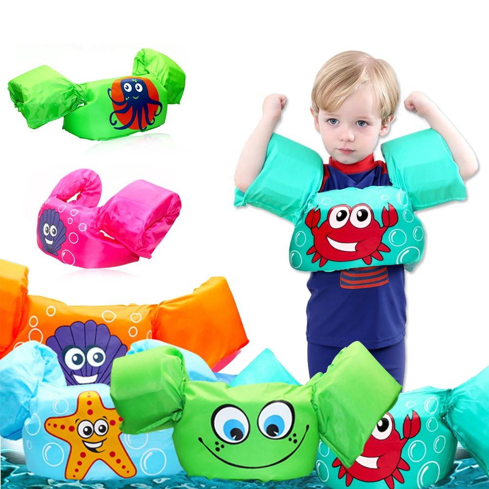 

1-7Y Baby Arm Vest Swimsuit Cartoon Safety Kid Life Jacket Floating Foam Toddler Children Jacket Vest Swimming Pool Accessories