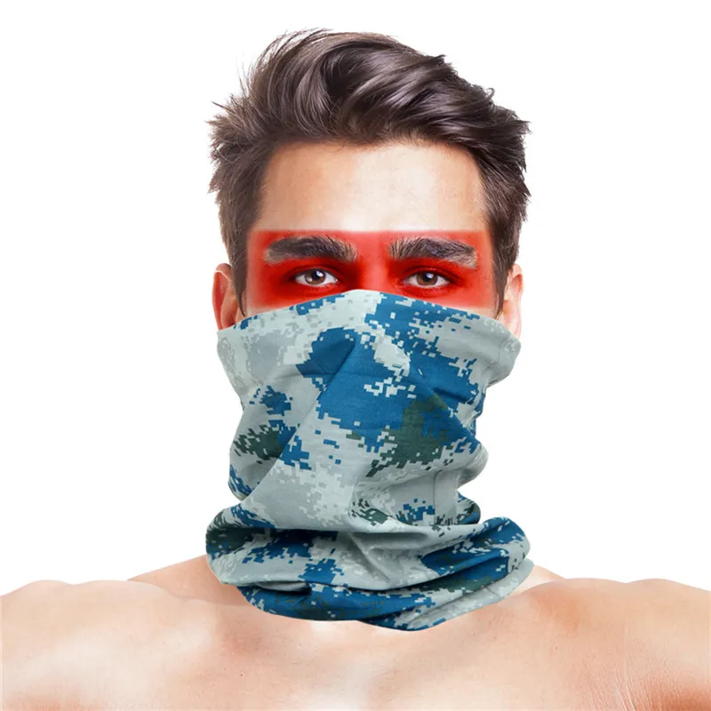 Цифровой камуфляж платок головной убор шарф УФ Защита маска для лица бандана для мужчин женщин Multi Используется повязка-труба женщин - Цвет: 013