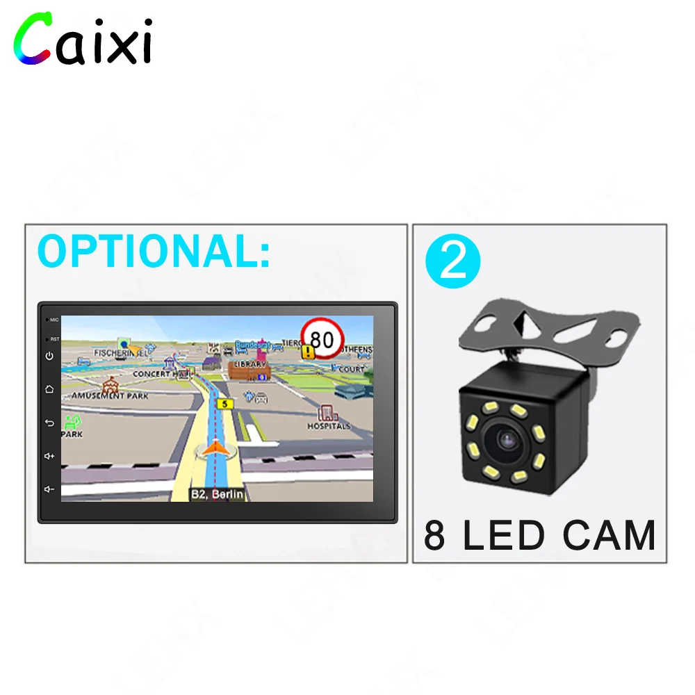 Автомобильный Android 8,1 2 Din Автомобильный Радио универсальный автомобильный стерео Мультимедийный видео плеер gps карта для toyota Nissan Volkswagen hyundai Kia - Цвет: Cx-701-1-CAM
