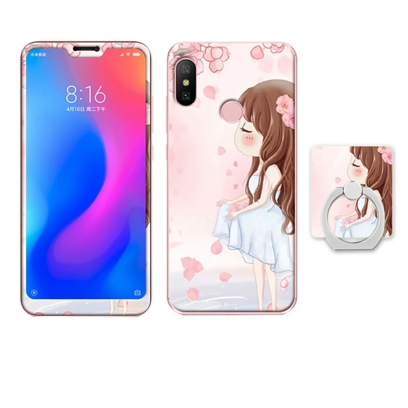 Xiaomi redmi 6 pro redmi 6 redmi 6a mi A2 lite glass case cover  (1)