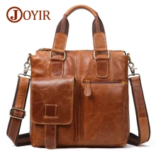 JOYIR Мужская сумка из натуральной кожи, мужские портфели, мужские кожаные деловые сумки для ноутбука, сумки через плечо, мужские сумки-мессенджеры