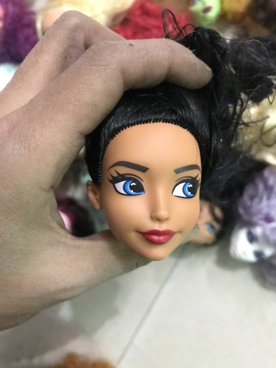 1 кукла-монстр голова с волосами из ПВХ дьявол, обнаженные куклы, игрушки для детей, сделай сам, аксессуары для детей, развивающие игрушки, подарок