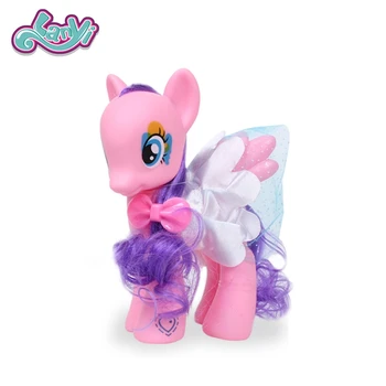 

Lanyitoys Original 5 inch my little ponies action figure anime figure toys Rainbow little horses doll toys for girls Gifts