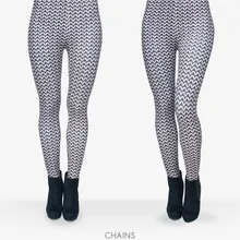 Черные цепи леггинсы женские забавные Джокер Повседневные базовые брюки леггинсы