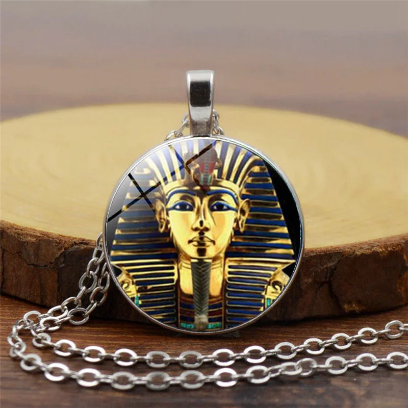 Ожерелье с подвеской логотипом King стат Tutankhamun золотой король искусство ручной