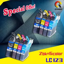 8 шт. совместимый картридж Brother LC123 LC121 для MFC-J870DW MFC-J650DW MFC-J425 MFC-J6720DW MFC-J6520DW DCP-J4110DW DCP-J13