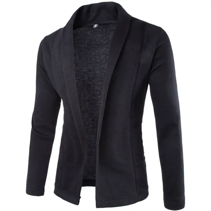 Hot sale Fashion High-quality Autumn winter Men's Casual Slim Fit Solid No Button Suit Blazer Business Work Coat Jacket Outwear Hot sale Fashion High-quality Autumn winter Men's Casual Slim Fit Solid No Button Suit Blazer Business Work Coat Jacket Outwear