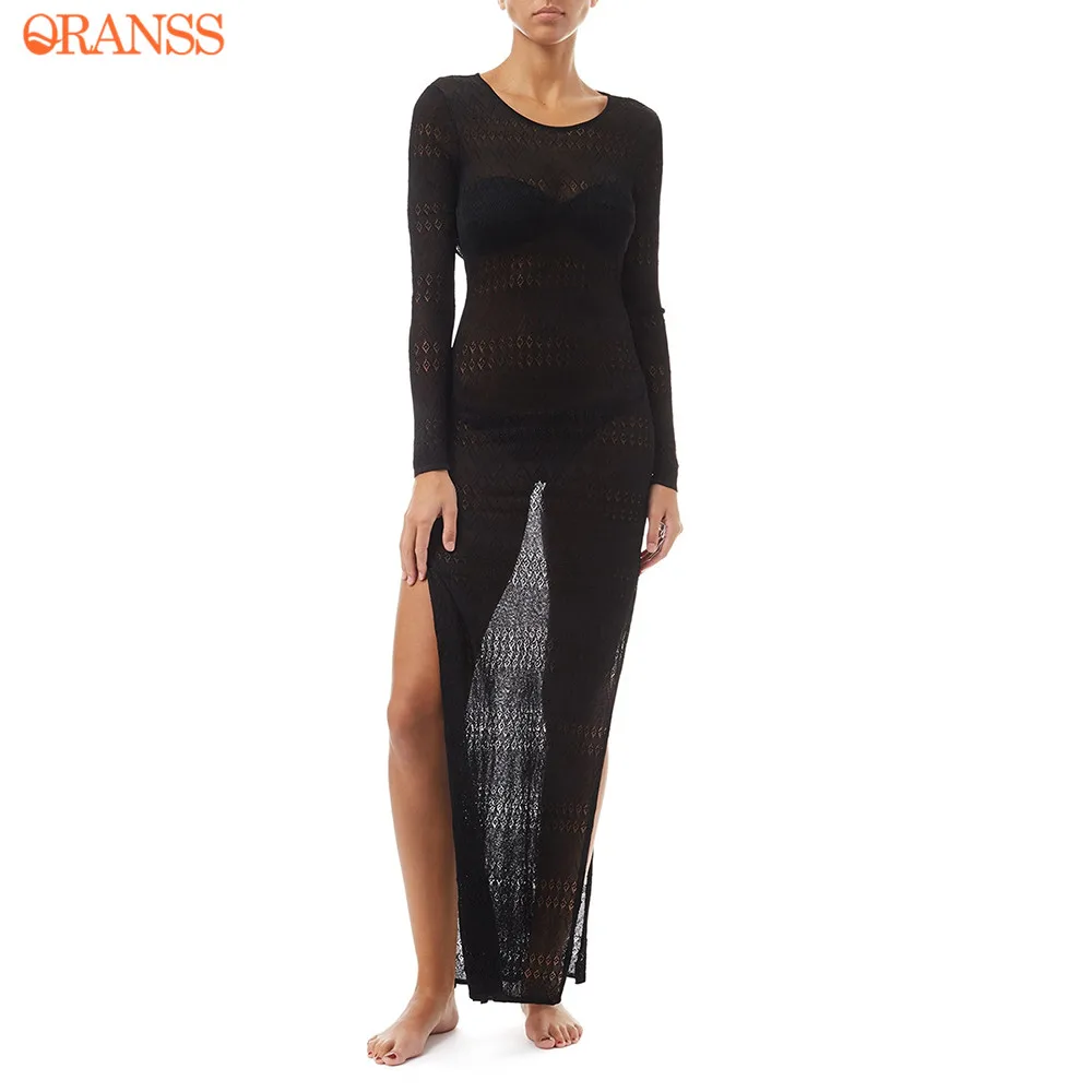 Women Sexy Beach Dress Long Mesh Beachable Bikini Cover ups Swimwear