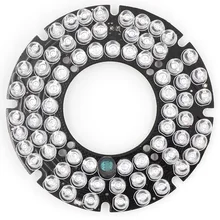 Гибридный угол луча CCTV камера Инфракрасный светильник 72 зерна 850nm ИК светодиодный для камеры наблюдения s ночного видения диаметр 77 мм