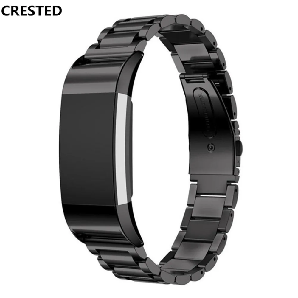 

CRESTED strap For Fitbit Charge 2 band Stainless Steel bracelet replacement Wristband Fitbit Charge2 smart watch Accessories