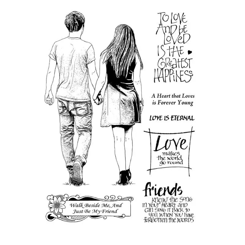 

Couple Transparent Clear Stamp for DIY scrapbooking/Card Making